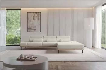 ALTDECOR Mona Ecksofa L-Form elektrisch, creme, 316x205x85cm (800002027197)