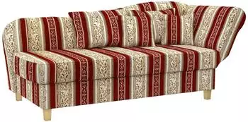 Max Winzer Selma Recamiere mit klappbarem Armteil rechts, Chenille, rot (Selma)