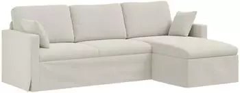 vidaXL Sofa Creme 228x134x80cm Samt