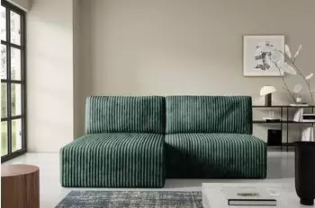 Fun M&ouml;bel NATALIA XS Ecksofa mit Schlaffunktion, Stoff Tilia, gr&uuml;n