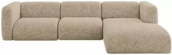 ALTDECOR MIRA-L2 Ecksofa L-Form, Velours, braun, 318x179x89cm