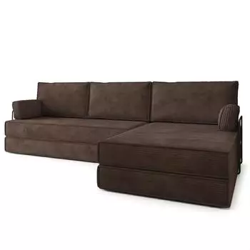 Masseno ANKO modulares Ecksofa mit Schlaffunktion, braun, L-Form (800001993788)