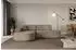 ALTDECOR MARI-L1-v3 Ecksofa L-Form Ottomane links, Velours dunkelbraun, 243x171cm (800001940767)