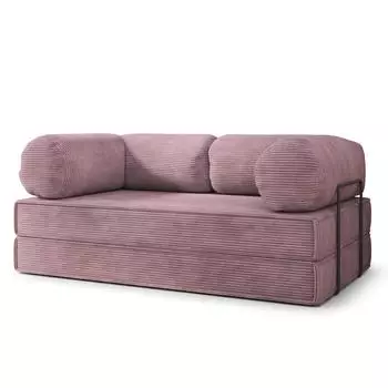 Masseno ALVIO Schlafsofa Kordstoff lila (POSO 130)