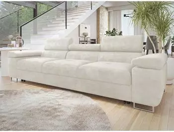Mirjan24 Torezio 3 Bis Schlafsofa 3-Sitzer mit Kopfst&uuml;tzen, 263x102x90cm (800001433389)