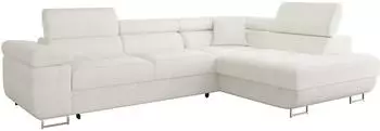 Mirjan24 Torezio Ecksofa mit Schlaffunktion, Bettkasten & Ottomane