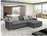 Mirjan24 Diana Ecksofa mit Schlaffunktion und Bettkasten, Graphit, Textil (800000671530)
