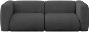 ALTDECOR MIRA-S1 modulares Sofa 2-Sitzer, dunkelgrau, Velours (800002004722)