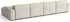 Selsey Sallmo Wohnlandschaft U-Form, 3-Sitzer, Chenille creme, 374cm