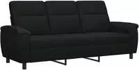 vidaXL Sofa Schwarz 214 x 90 x 95 cm Stoff
