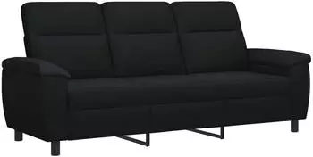 vidaXL Sofa schwarz 214x90x95cm Stoff (42040966)