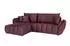Fun Möbel COLLIN Ecksofa Schlafsofa Stoff Monolith weinrot, Ottomane links