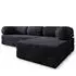 Masseno ETERA Ecksofa modular mit Schlaffunktion Kordstoff