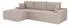 Juskys Coredo Ecksofa mit Ottomane links Cord Taupe