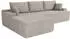 Juskys Coredo Ecksofa mit Ottomane links Cord Taupe
