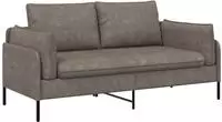 vidaXL 2-Sitzer Sofa Grau 188 x 81 x 89 cm Kunstleder
