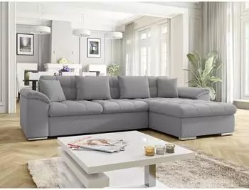 Mirjan24 Diana Premium Ecksofa mit Schlaffunktion und Bettkasten, grau (800000671533)