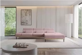 ALTDECOR Mona Ecksofa L-Form mit Elektrofunktion, rosa, 316x205x85cm (800002027208)