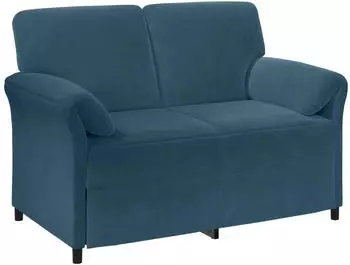 vidaXL 2-Sitzer Sofa blau, Samt, 138x83x95cm