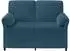 vidaXL 2-Sitzer Sofa blau, Samt, 138x83x95cm