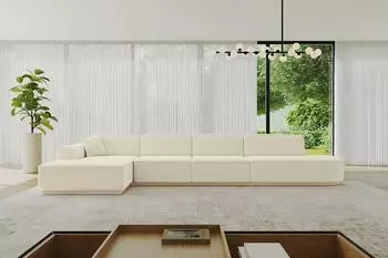 ALTDECOR IREA-L3 Ecksofa L-Form Boucl&eacute; beige, 412x165cm (800001931955)