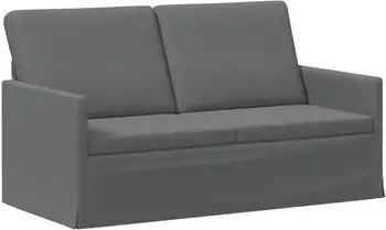 vidaXL 2-Sitzer Sofa dunkelgrau, Stoff, 150x81x82cm