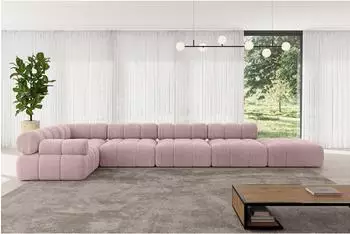 ALTDECOR Felto-L3 Ecksofa L-Form, Cord, rosa, 475x190cm (800001554886)