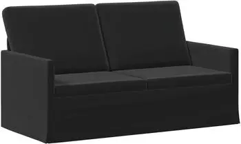 vidaXL 2-Sitzer Sofa schwarz, Samt, 150x81x82cm