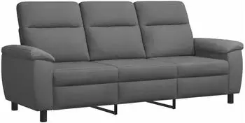 vidaXL Sofa dunkelgrau, Stoff, 214x90x95cm (42040965)