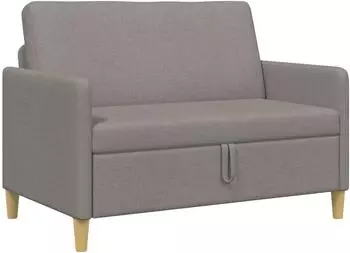 vidaXL Sofa mit Stauraum, taupe, Polyester, 122x78x87cm