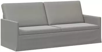 vidaXL 3-Sitzer Sofa hellgrau, Samt, 190x81x82cm