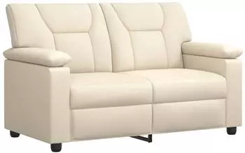 vidaXL Sofa Kunstleder, creme, 151x85x93cm