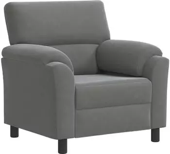 vidaXL Sofa dunkelgrau, Samt, 94x85x93cm