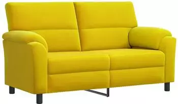 vidaXL Sofa Gelb Samt 174x85x93cm
