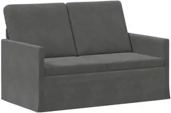 vidaXL 2-Sitzer Sofa Cordstoff dunkelgrau 130x81x82cm