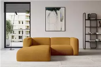 ALTDECOR MIRA-L1 Ecksofa L-Form Cord senfgelb 227x179cm (800002003587)