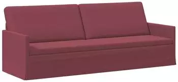 vidaXL 3-Sitzer Sofa weinrot, Stoff, 220x81x82cm
