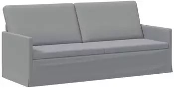 vidaXL 3-Sitzer Sofa hellgrau, Stoff, 190x81x82cm