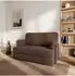 Masseno KESTE Schlafsofa Schaumstoff Bouclé-Stoff braun
