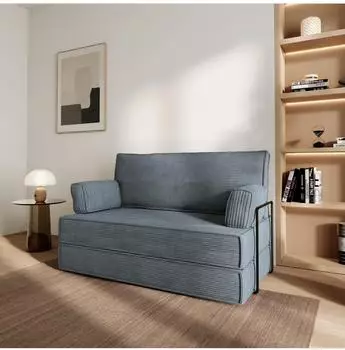 Masseno LADIA Schlafsofa Kordstoff grau (800001993986)