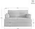 Masseno LADIA Schlafsofa Kordstoff grau (800001993986)