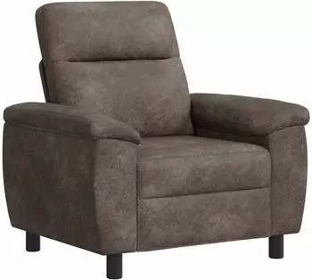 vidaXL Sofa dunkelgrau 95x90x95cm Kunstwildleder
