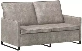 vidaXL 2-Sitzer Sofa hellgrau Kunstwildleder 150x81x82cm