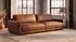 Kawola Marlin 3-Sitzer Sofa Lederfaserstoff cognac (800002047835)