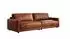 Kawola Marlin 3-Sitzer Sofa Lederfaserstoff cognac (800002047835)