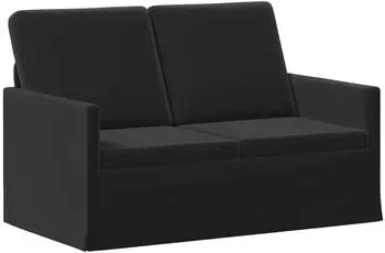 vidaXL 2-Sitzer Sofa schwarz, Samt, 130x81x82cm
