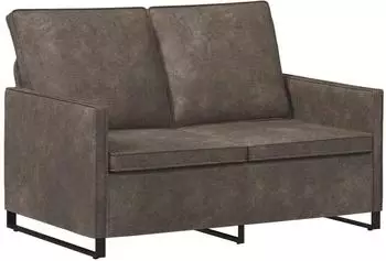 vidaXL 2-Sitzer Sofa dunkelgrau Kunstwildleder 130x81x82cm