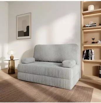 Masseno KESTE Schlafsofa Boucl&eacute;-Stoff hellgrau (800001993763)