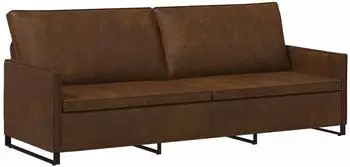 vidaXL 3-Sitzer Sofa Kunstwildleder braun 220x81x82cm