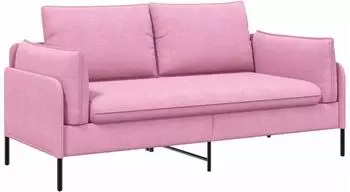 vidaXL 2-Sitzer Sofa Stoff rosa 188x81x89cm